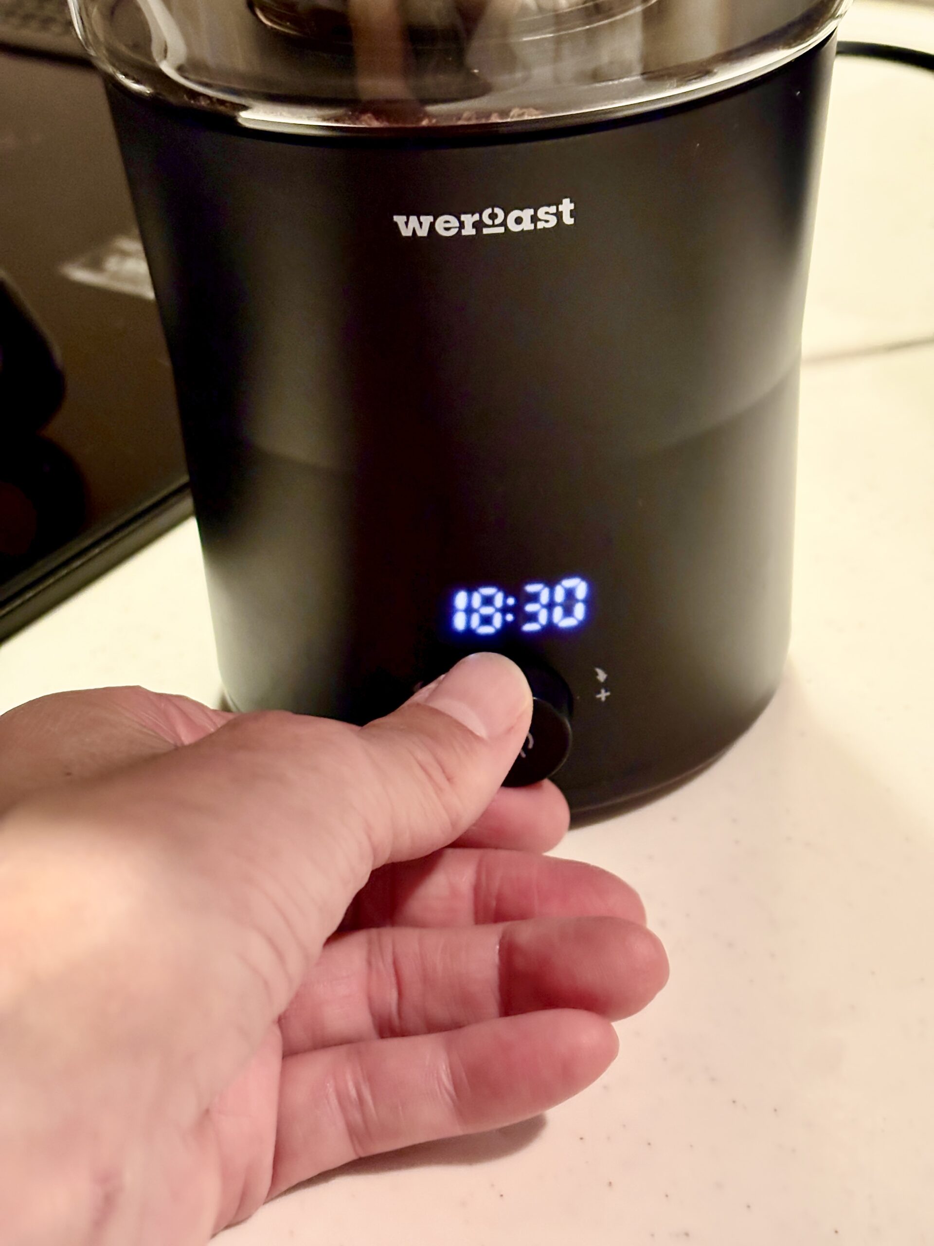 weroast HOME ROASTER 焙煎中の様子