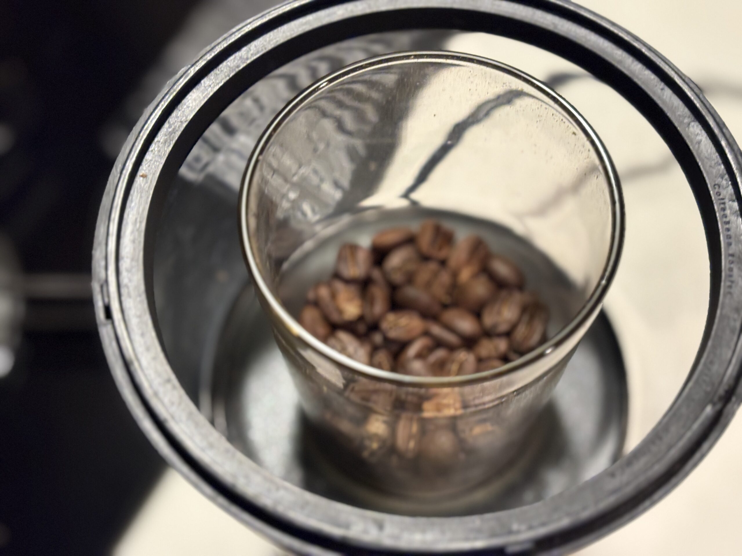 自家焙煎後のコーヒー豆